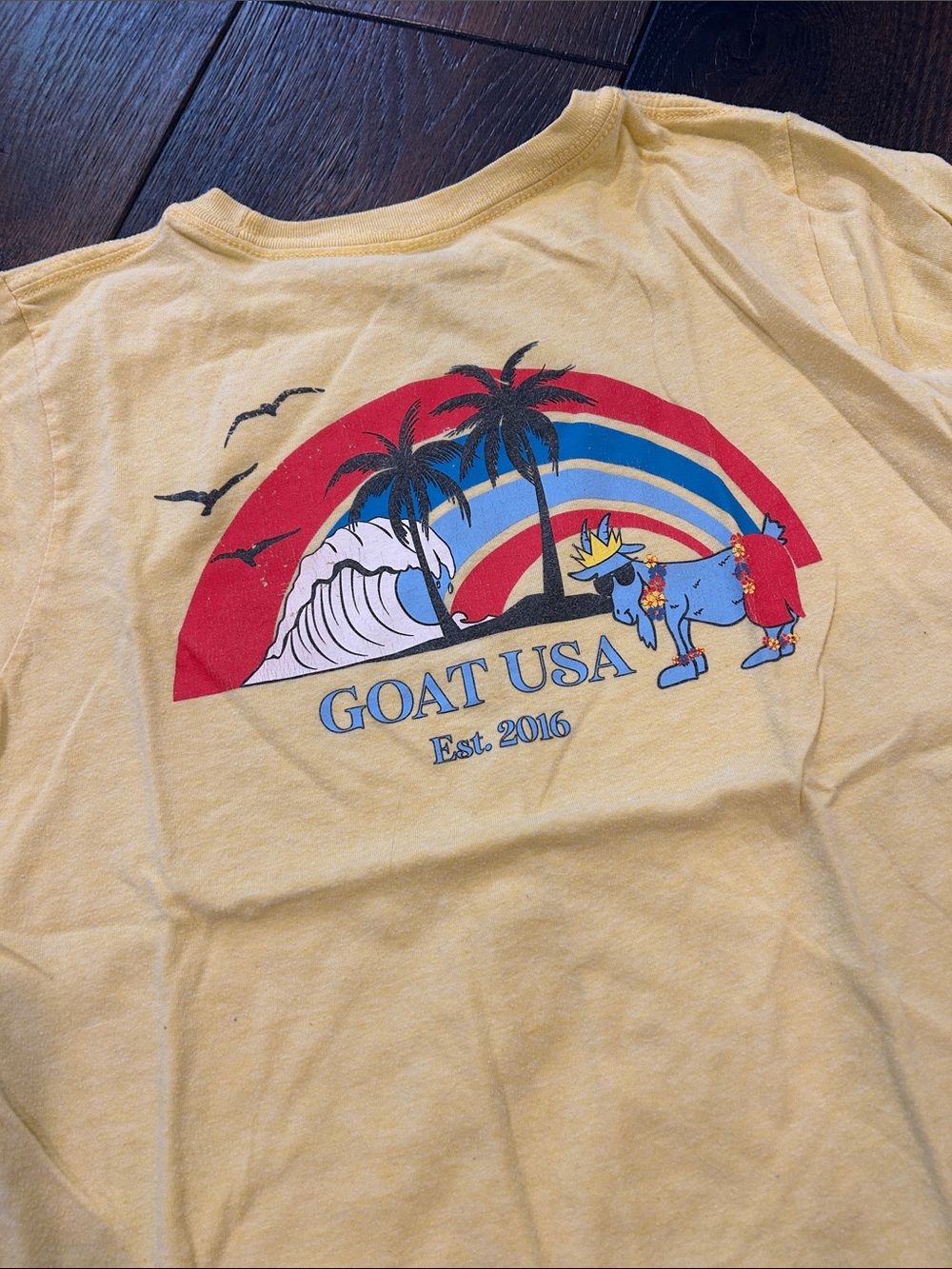 GOAT USA Kids' Yellow Short Sleeve Graphic Tee